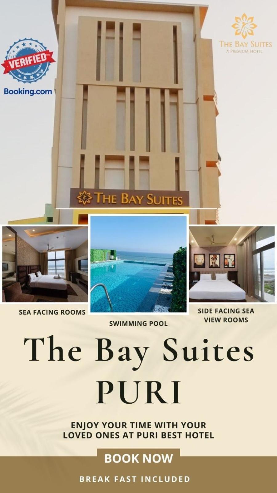 The Bay Suites Sea Facing Hotel- Right On The Golden Beach Puri Exterior photo